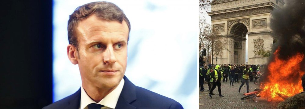 Protesto contra Macron termina com 200 presos e 90 feridos Protesto contra Macron termina com 200 presos e 90 feridos