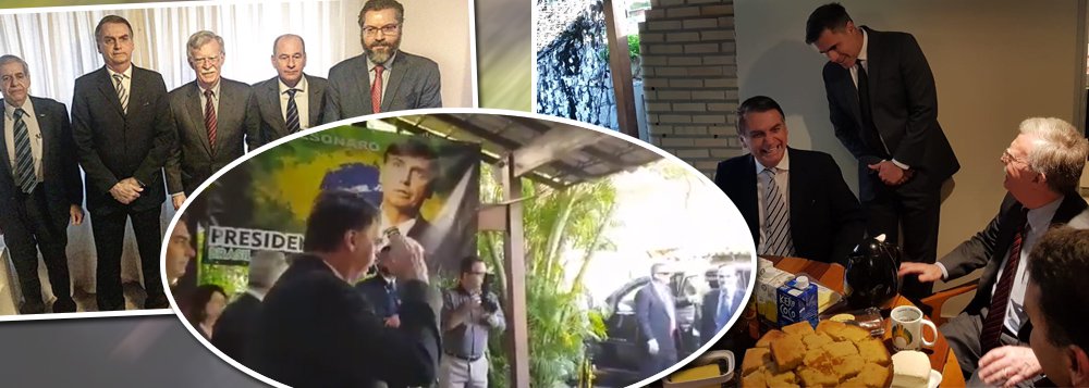 Bolsonaro bate continência para assessor de Trump e humilha brasileiros Bolsonaro bate continência para assessor de Trump e humilha brasileiros