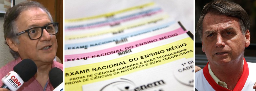 Vélez Rodríguez anuncia que Bolsonaro irá censurar Enem (Foto: Reprodução/RPC | ABr) Vélez Rodríguez anuncia que Bolsonaro irá censurar Enem