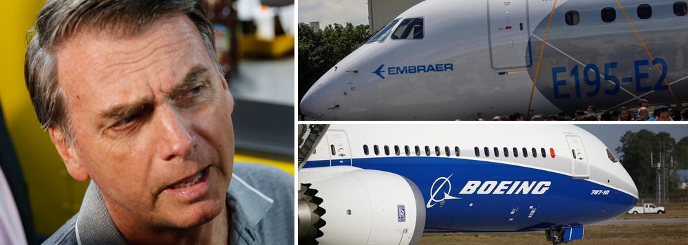Bolsonaro confirma entrega da Embraer à Boeing (Foto: ABr | Reuters) Bolsonaro confirma entrega da Embraer à Boeing