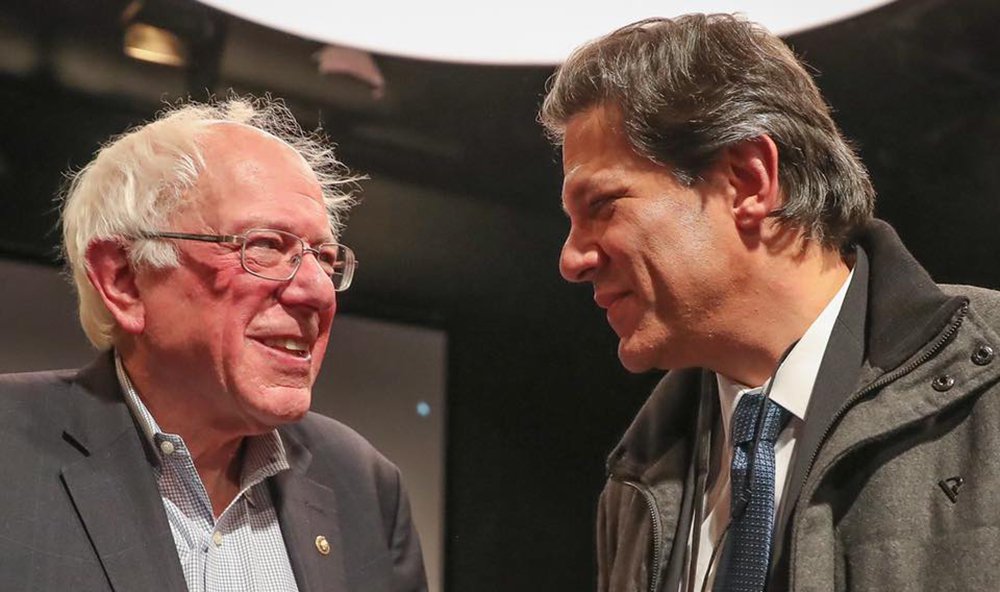 Haddad e Sanders lançam frente progressista global (Foto: Ricardo Stuckert) www.brasil247.com - Haddad e Sanders lançam frente progressista global