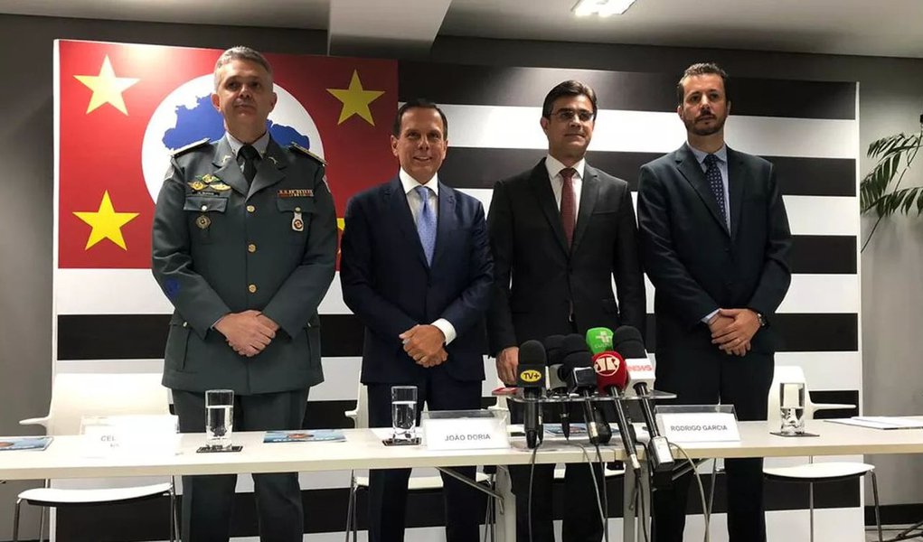 Doria anuncia PM como coordenador da Defesa Civil Doria anuncia PM como coordenador da Defesa Civil