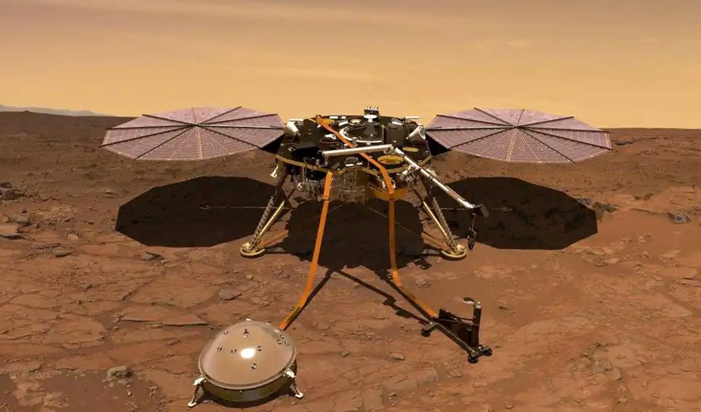 Sonda da Nasa pousa em Marte Sonda da Nasa pousa em Marte
