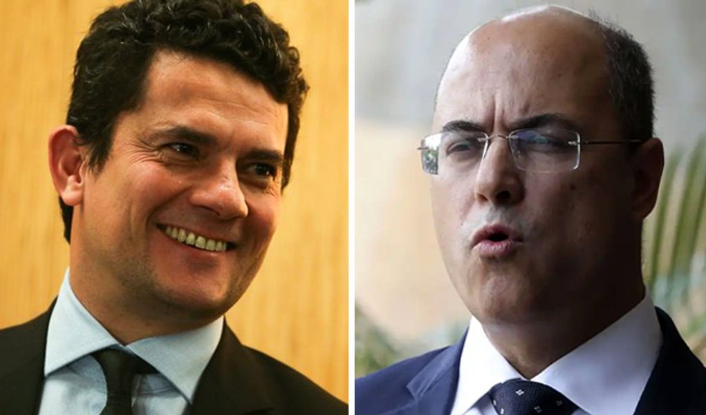 O ministro da Justiça Moro e o governador do RJ Witzel (Foto: Brasil 247) O ministro da Justiça Moro e o governador do RJ Witzel