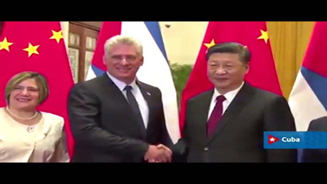 Presidentes Miguel Díaz-Canel e Xi Jinping www.brasil247.com - Presidentes Miguel Díaz-Canel e Xi Jinping