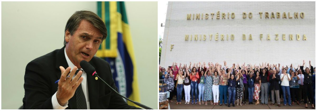 Bolsonaro está unindo o Brasil contra ele (Foto: Esq.: Fabio Pozzebom - Dir.: Divulgação (MTE)) Bolsonaro está unindo o Brasil contra ele