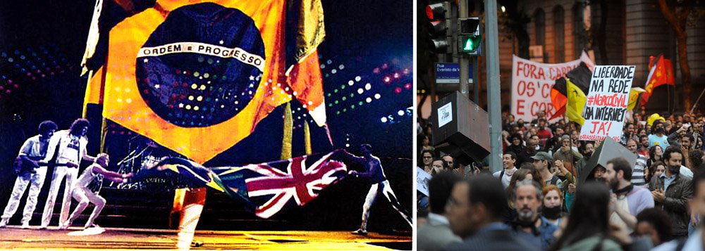 Banda Queen e a política brasileira da ditadura à democracia. E vice-versa... Banda Queen e a política brasileira da ditadura à democracia. E vice-versa...