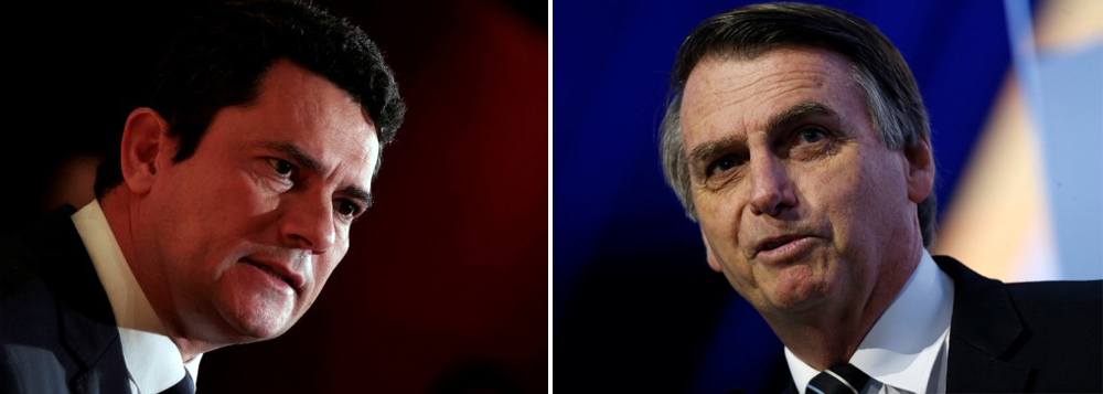 Bolsonaro e Moro: titular e reserva em 2022 (Foto: Fotos: Reuters) Bolsonaro e Moro: titular e reserva em 2022