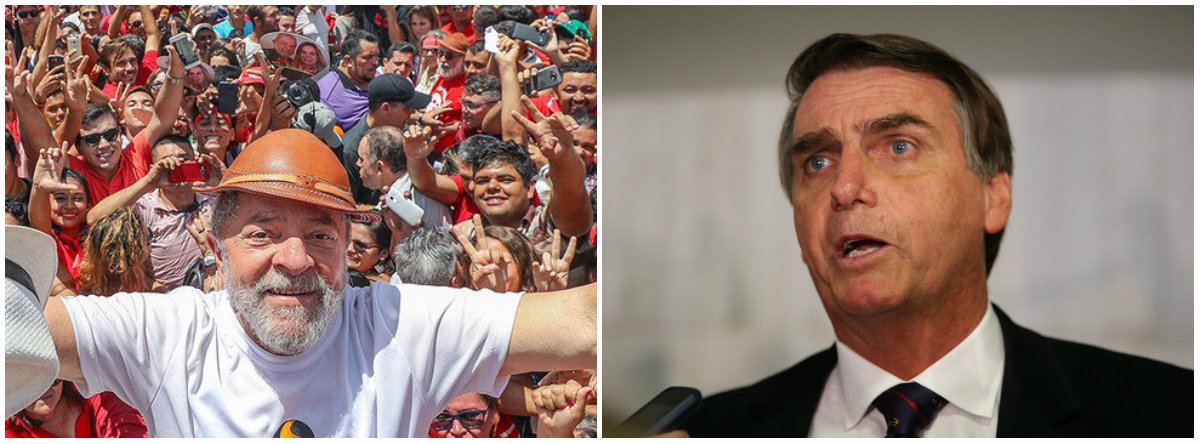 Lula tem que ser solto para frear Bolsonaro (Foto: Esq.: Stuckert / Dir.: Valter Campanato - ABR) Lula tem que ser solto para frear Bolsonaro