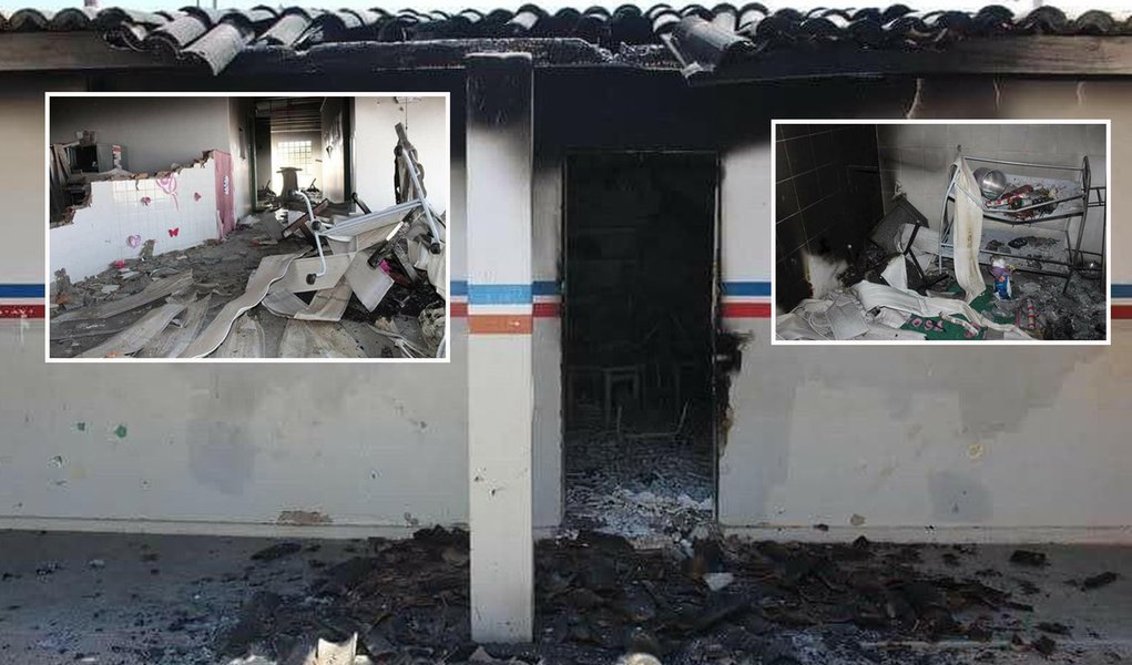 Escola e posto de saúde de atendimento a indígenas são incendiados em PE (Foto: Mídia Ninja) Escola e posto de saúde de atendimento a indígenas são incendiados em PE
