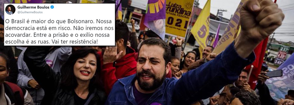 Boulos: haverá uma frente democrática contra Bolsonaro Boulos: haverá uma frente democrática contra Bolsonaro