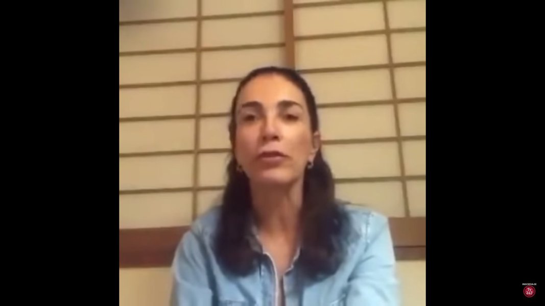 Isabel, musa do vôlei, abre seu voto em Haddad e na democracia (Foto: Reprodução vídeo) Isabel, musa do vôlei, abre seu voto em Haddad e na democracia