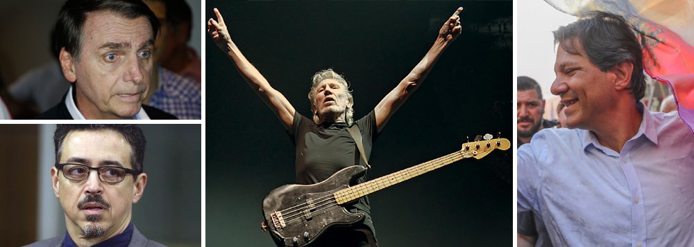Com medo da virada, Bolsonaro pede inelegibilidade de Haddad por show de Roger Waters Com medo da virada, Bolsonaro pede inelegibilidade de Haddad por show de Roger Waters