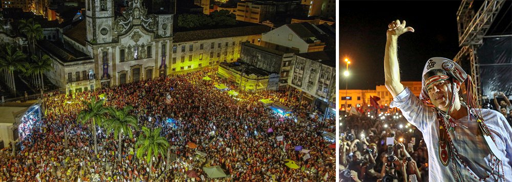 Ato gigantesco em Recife marca virada e Haddad aposta na vitória www.brasil247.com - Ato gigantesco em Recife marca virada e Haddad aposta na vitória