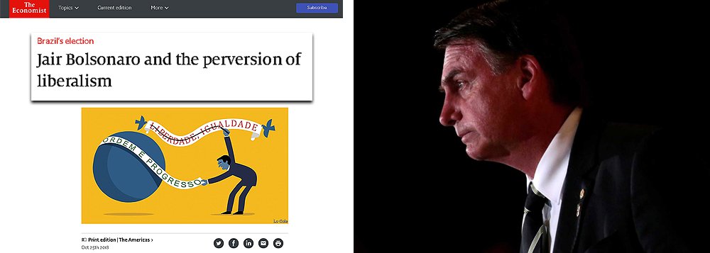Economist: eleição de Bolsonaro é tragédia para o Brasil Economist: eleição de Bolsonaro é tragédia para o Brasil