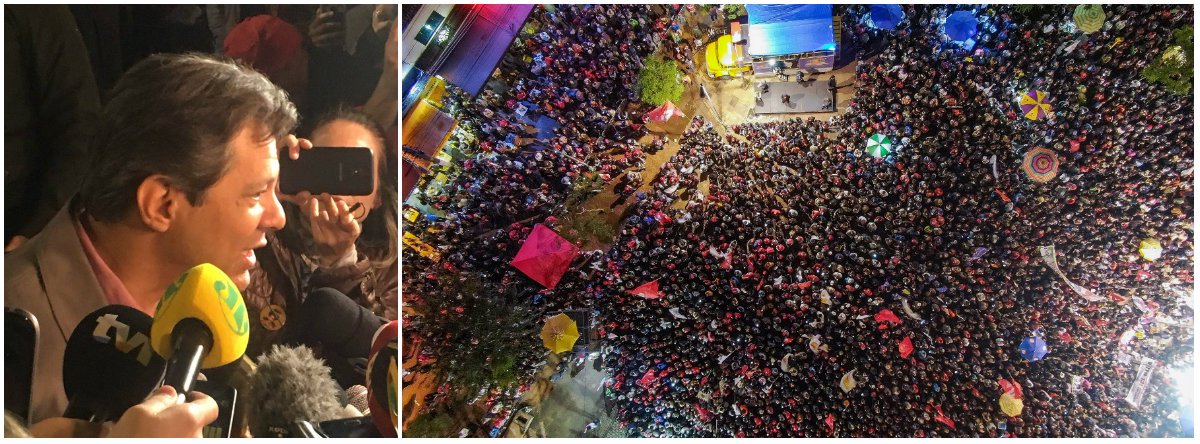 Haddad: “ele não vai a debate porque é frouxo” (Foto: BuzzFeed/Ricardo Stuckert) Haddad: “ele não vai a debate porque é frouxo”