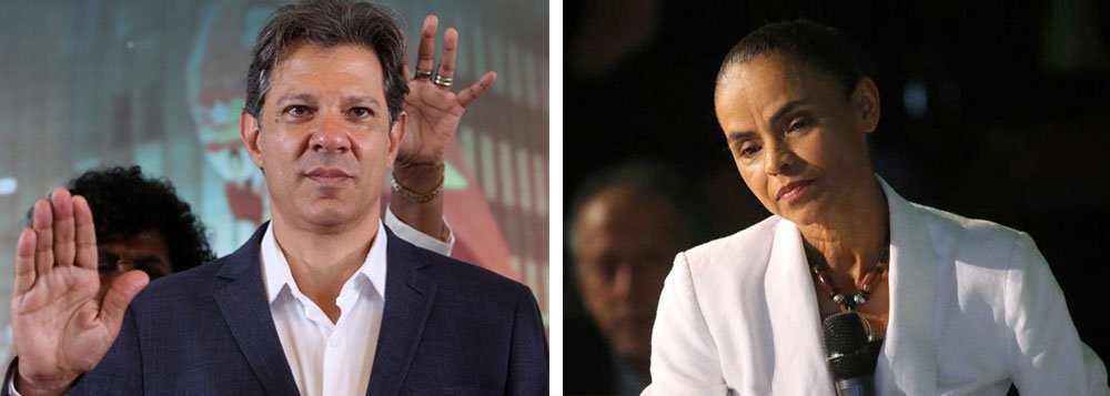 Marina anuncia voto crítico e apoio a Haddad Marina anuncia voto crítico e apoio a Haddad