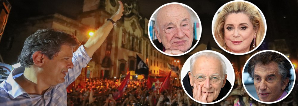Intelectuais franceses repudiam Bolsonaro e pedem voto em Haddad Intelectuais franceses repudiam Bolsonaro e pedem voto em Haddad