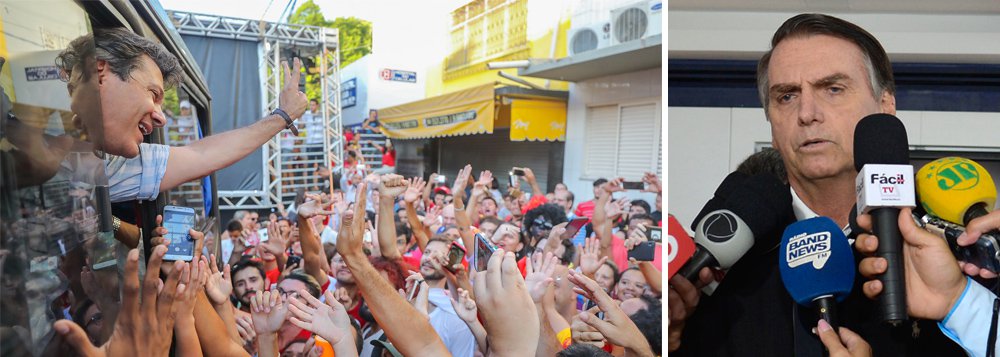 Pesquisa CNT/MDA: Bolsonaro tem 57% e Haddad 43% dos válidos Pesquisa CNT/MDA: Bolsonaro tem 57% e Haddad 43% dos válidos