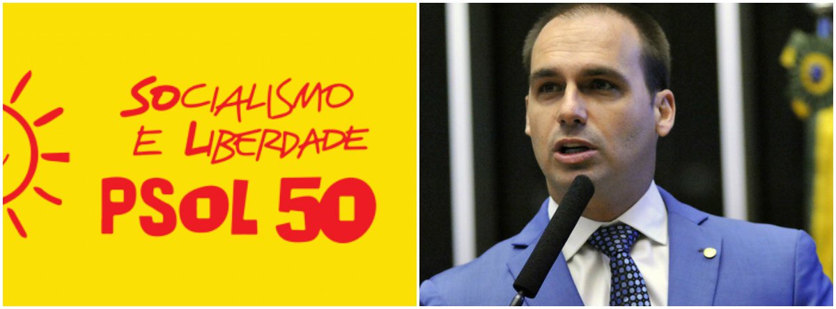 Em nota, PSOL repudia declarações de Eduardo Bolsonaro Em nota, PSOL repudia declarações de Eduardo Bolsonaro