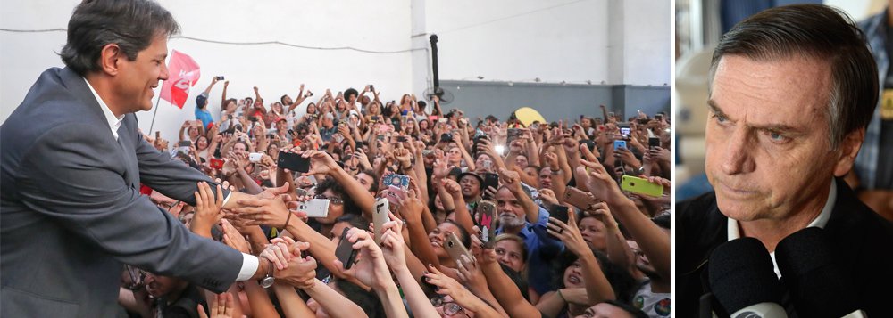 Haddad em crescimento, Bolsonaro em decomposição (Foto: Ricardo Stuckert | ABr) Haddad em crescimento, Bolsonaro em decomposição