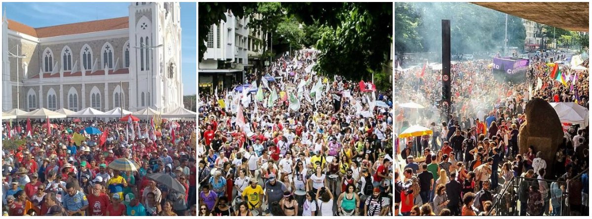 Ruas do país são tomadas contra o risco Bolsonaro Ruas do país são tomadas contra o risco Bolsonaro