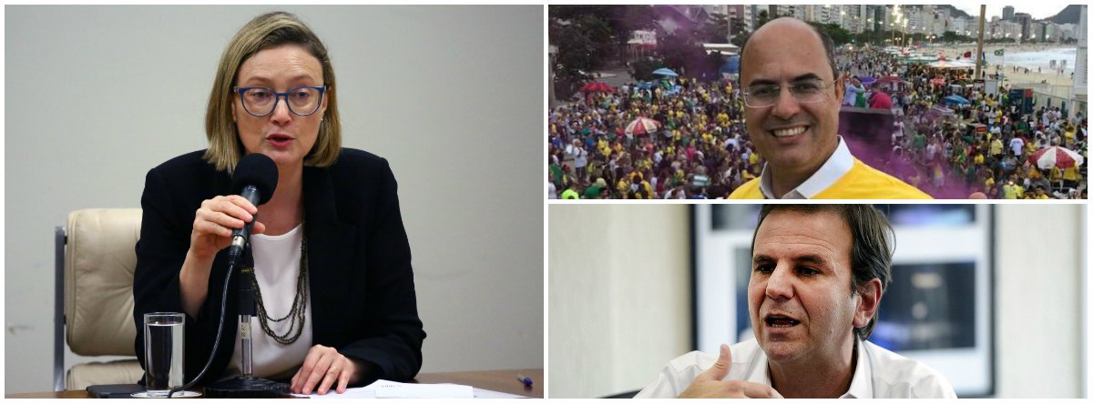 Estado de exceção avança, diz Maria do Rosário após ameaça de candidato no Rio contra Paes (Foto: Esq.: Lúcio Bernardo Jr. - Câmara / Dir.: em cima (divulgação) / embaixo (Tânia Rêgo - ABR)) Estado de exceção avança, diz Maria do Rosário após ameaça de candidato no Rio contra Paes