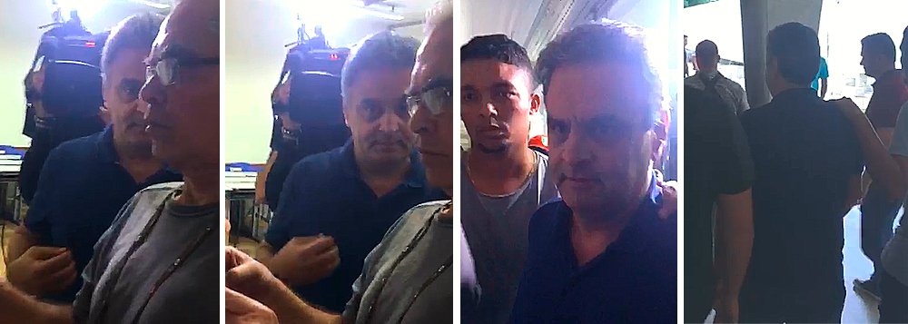 Responsável pela tragédia brasileira, Aécio é escrachado ao votar Responsável pela tragédia brasileira, Aécio é escrachado ao votar