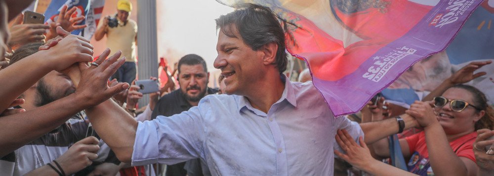 Ninguém abaixo de Haddad vai ao 2º turno (Foto: Stuckert) Ninguém abaixo de Haddad vai ao 2º turno