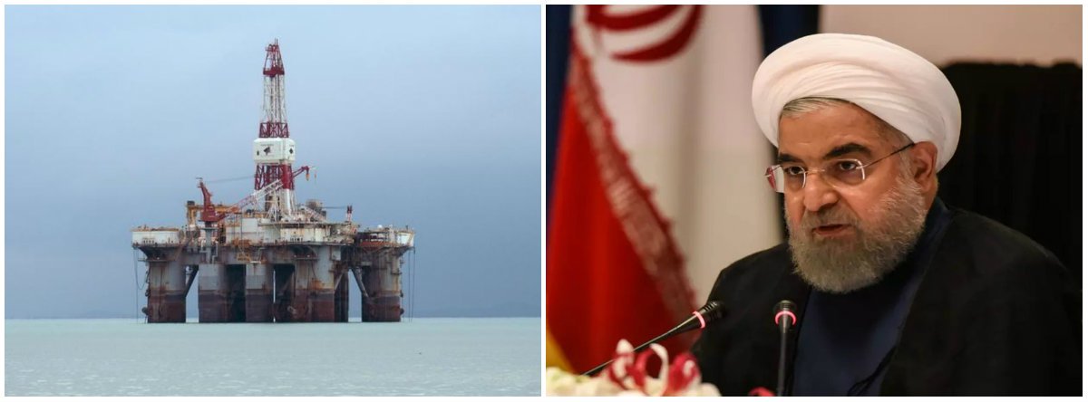 Mercado aposta em petróleo a US$100/barril com sanções ao Irã (Foto: Esq.: REUTERS - Henning Gloystein / Dir.: STEPHANIE KEITH - REUTERS) Mercado aposta em petróleo a US$100/barril com sanções ao Irã