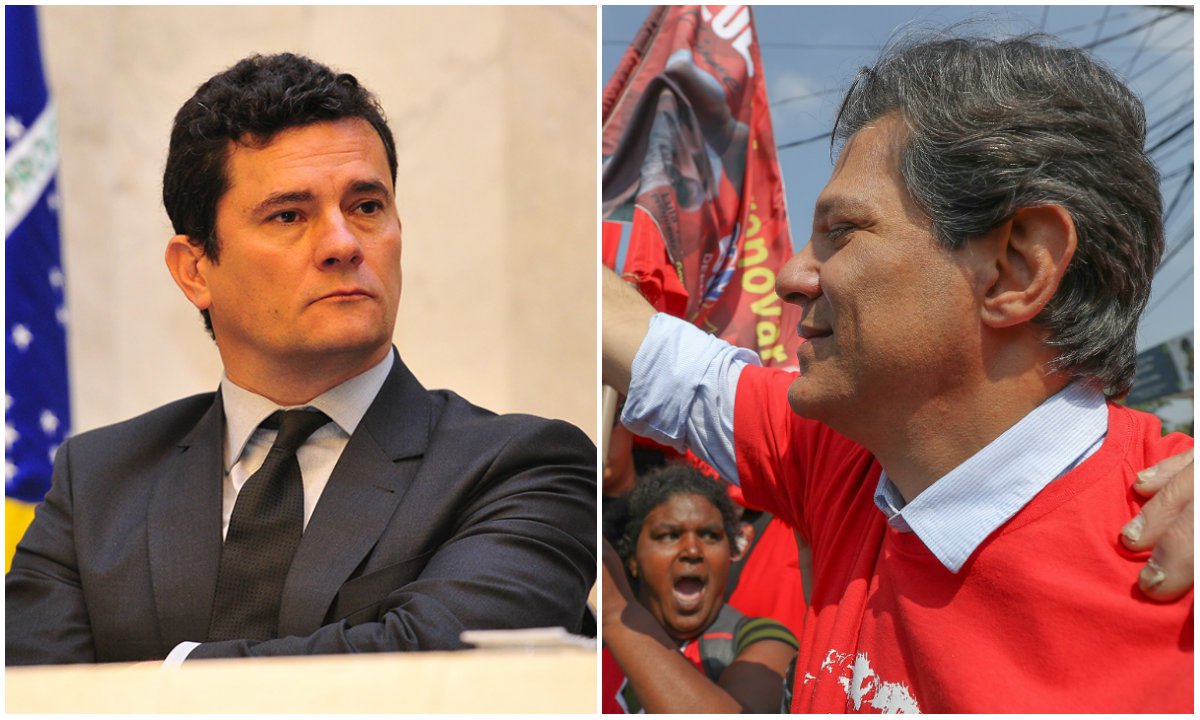 Moro dá contribuição valiosa à vitória de Fernando Haddad (Foto: Esq.: Pedro de Oliveira - Alep / Dir.: Stuckert) Moro dá contribuição valiosa à vitória de Fernando Haddad