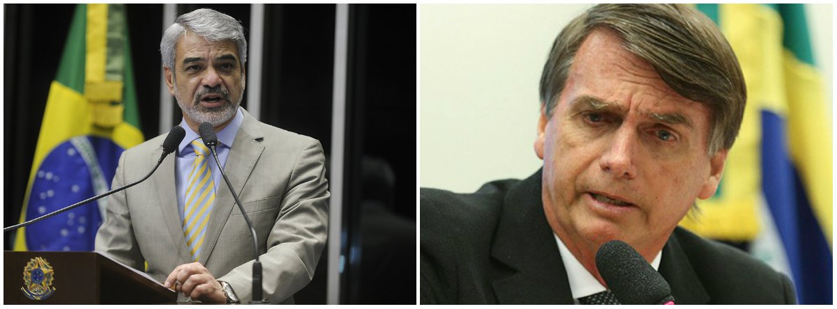 Humberto manda recado a Bolsonaro: mulheres não são fraquejada (Foto: Esq.: Marcos Oliveira - Ag. Senado / Dir.: Marcelo Camargo - ABR) Humberto manda recado a Bolsonaro: mulheres não são fraquejada
