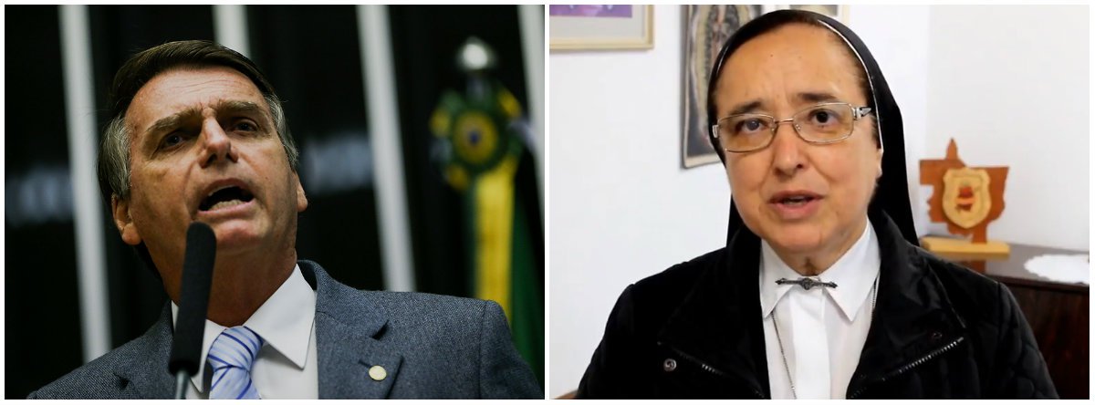 Freiras do Brasil pedem voto contra Bolsonaro (Foto: Esq.: Marcelo Camargo - ABR) Freiras do Brasil pedem voto contra Bolsonaro
