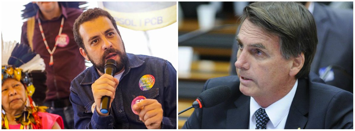 Boulos sugere que proposta de Bolsonaro para a educação é antidemocrática (Foto: Esq.: Divulgação / Dir.: Gustavo Lima - Câmara) Boulos sugere que proposta de Bolsonaro para a educação é antidemocrática
