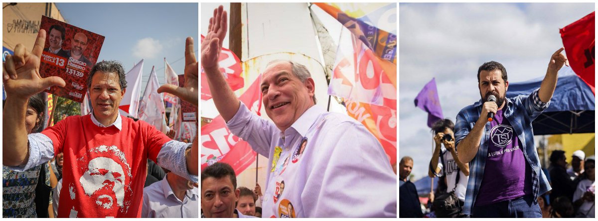 Mineração no Brasil: apenas Haddad, Boulos e Ciro trazem propostas para o setor (Foto: Esq.: Stuckert / Meio: Divulgação / Dir.: Divulgação) Mineração no Brasil: apenas Haddad, Boulos e Ciro trazem propostas para o setor
