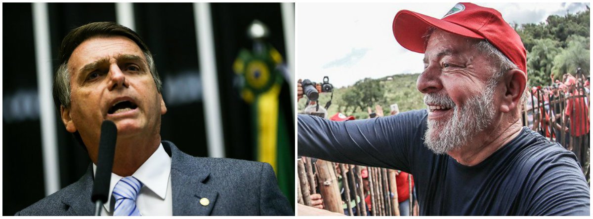 Eleitor migrou de Lula para Bolsonaro sem escalas (Foto: Esq.: Marcelo Camargo - ABR / Dir.: Stuckert) Eleitor migrou de Lula para Bolsonaro sem escalas