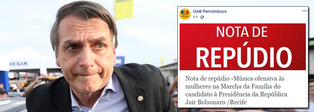 OAB-PE repudia, em nota, funk misógino de eleitores de Bolsonaro OAB-PE repudia, em nota, funk misógino de eleitores de Bolsonaro