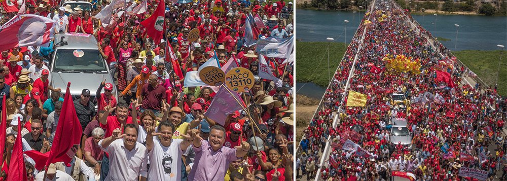 Haddad às margens do São Francisco: 'Brasil precisa de propostas e paz' (Foto: Ricardo Stuckert) Haddad às margens do São Francisco: 'Brasil precisa de propostas e paz'
