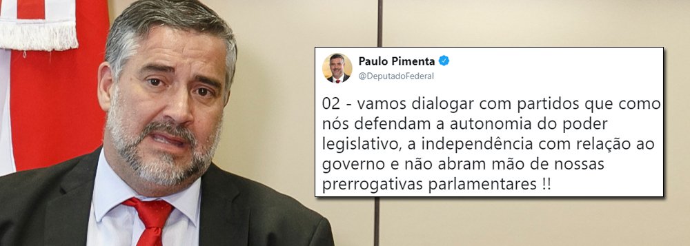 Paulo Pimenta: bancada do PT quer a autonomia do Poder Legislativo Paulo Pimenta: bancada do PT quer a autonomia do Poder Legislativo