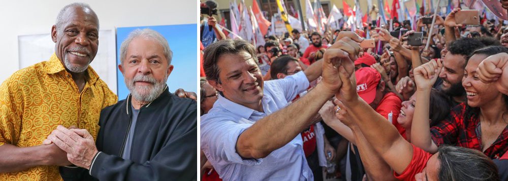Danny Glover: temos que eleger Haddad presidente Danny Glover: temos que eleger Haddad presidente