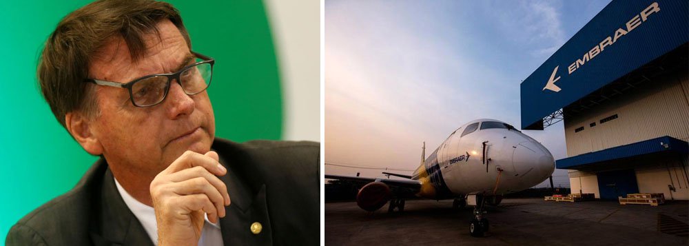 Bolsonaro confirma que irá entregar Embraer Bolsonaro confirma que irá entregar Embraer