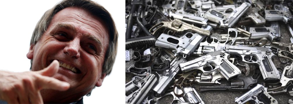 Bolsonaro vai liberar duas armas por pessoa Bolsonaro vai liberar duas armas por pessoa