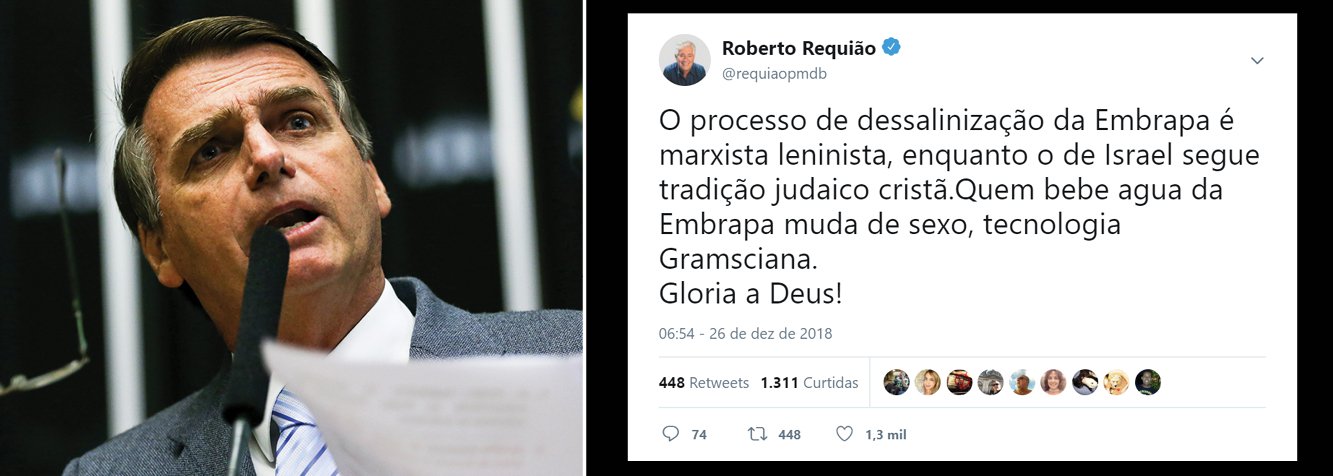 Requião ironiza Bolsonaro: dessalinização da Embrapa é marxista leninista! Requião ironiza Bolsonaro: dessalinização da Embrapa é marxista leninista!
