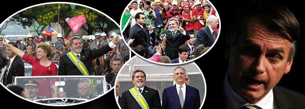 Às vésperas da posse, há 16 anos, Brasília era uma festa com Lula e FHC (Foto: ABr | Reuters | Ag. Senado) Às vésperas da posse, há 16 anos, Brasília era uma festa com Lula e FHC