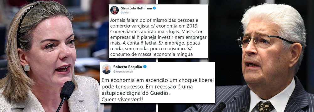 Gleisi e Requião não tão otimistas em relação à recuperação da economia Gleisi e Requião não tão otimistas em relação à recuperação da economia