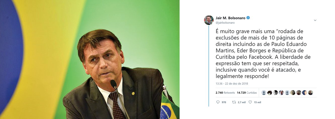 Facebook exclui páginas de extrema direita e Bolsonaro denuncia “censura” Facebook exclui páginas de extrema direita e Bolsonaro denuncia “censura”