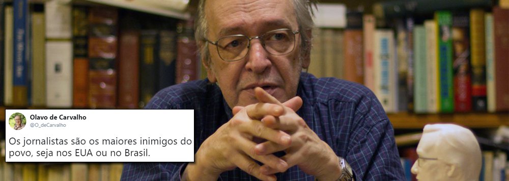 Jornalistas são os maiores inimigos do povo, diz Olavo, guru de Bolsonaro (Foto: Reprodução) Jornalistas são os maiores inimigos do povo, diz Olavo, guru de Bolsonaro