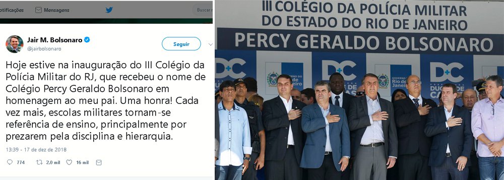 Para Bolsonaro, educação é disciplina e hierarquia Para Bolsonaro, educação é disciplina e hierarquia