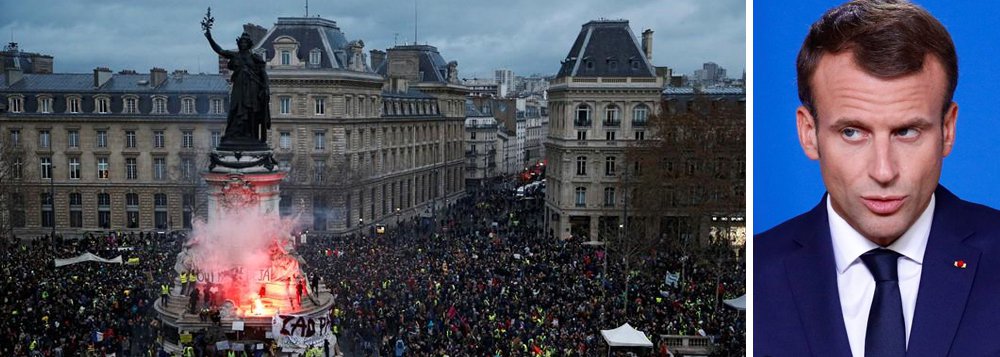 Manifestantes voltam às ruas na França no quinto sábado de protestos Manifestantes voltam às ruas na França no quinto sábado de protestos