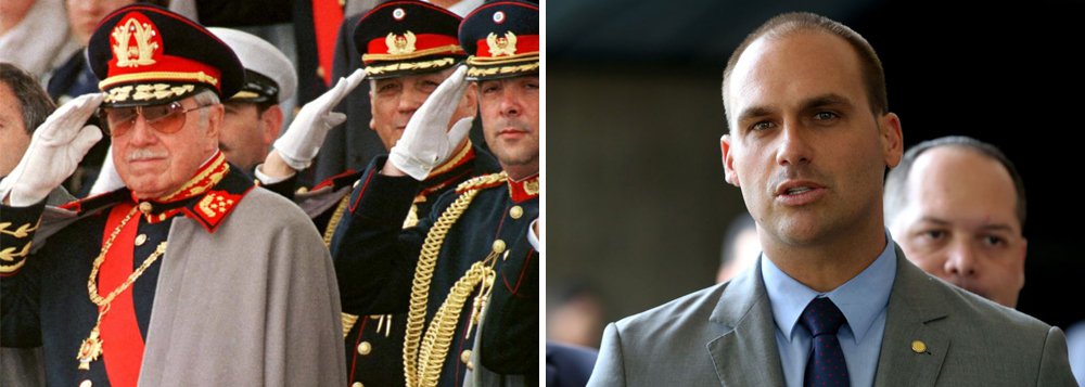 No Chile, Eduardo Bolsonaro faz elogios à ditadura de Pinochet No Chile, Eduardo Bolsonaro faz elogios à ditadura de Pinochet